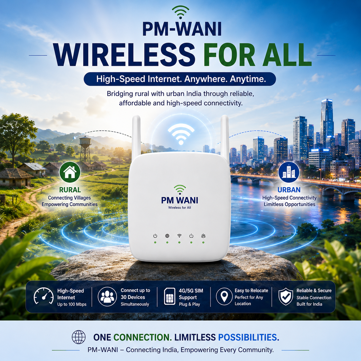 PM-WANI High Speed LTE Hotspot Router